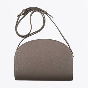 NWT APC Half Moon Crossbody Shoulder Bag Grained Leather Demi Lune